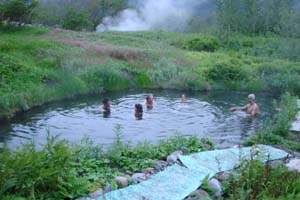 庫頁湖泡湯
