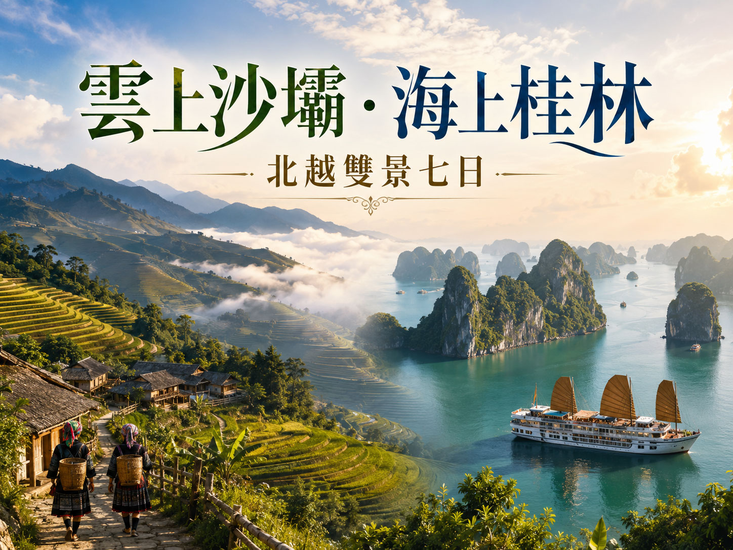 雲上沙壩・海上桂林 北越雙景七日